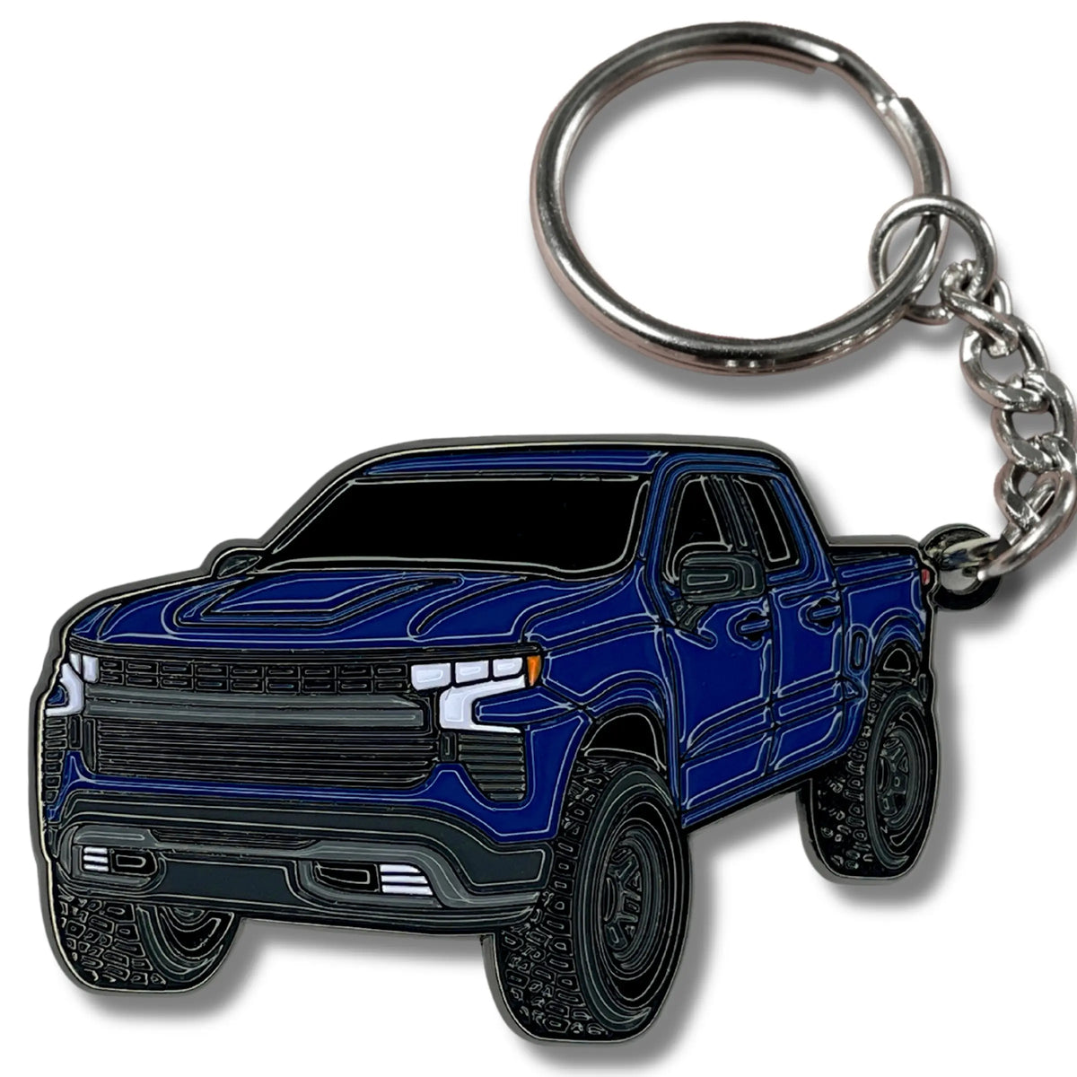 Chevy Keychain Compatible with Chevy Silverado 1500 Accessories - Toy Truck Gifts Men Key Fob Cover Chevrolet Truck 4x4 Key Chain Gifts under 20