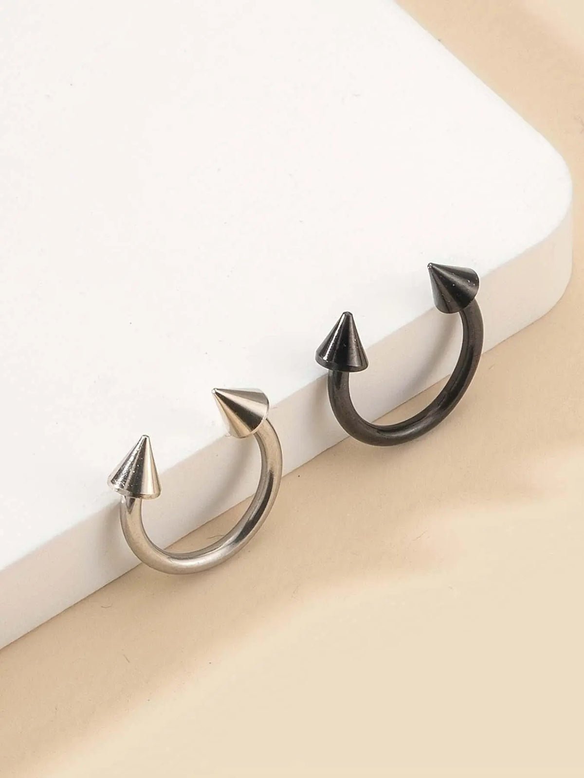 Punk Stainless Steel Nose Ring for Gift, 2pcs U-shape Design Nose Cuff for Women & Men, Fashion Accessories for Party, Daily Clothing Decor, Nose Ring Jewelry, Body Jewelry