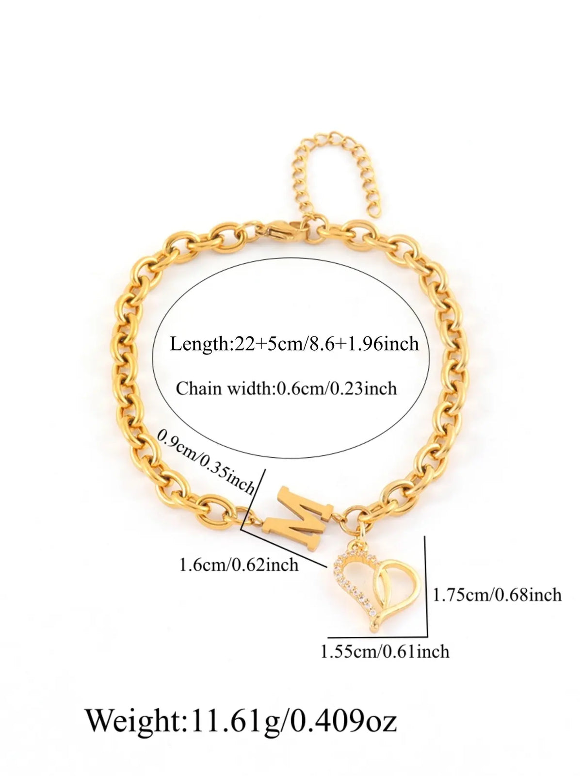 Women's Fashion Hollow Heart Pendant Ankle Chain, Anklet, Stainless Steel, Letter Pattern, All Seasons, Stylish Foot Jewelry