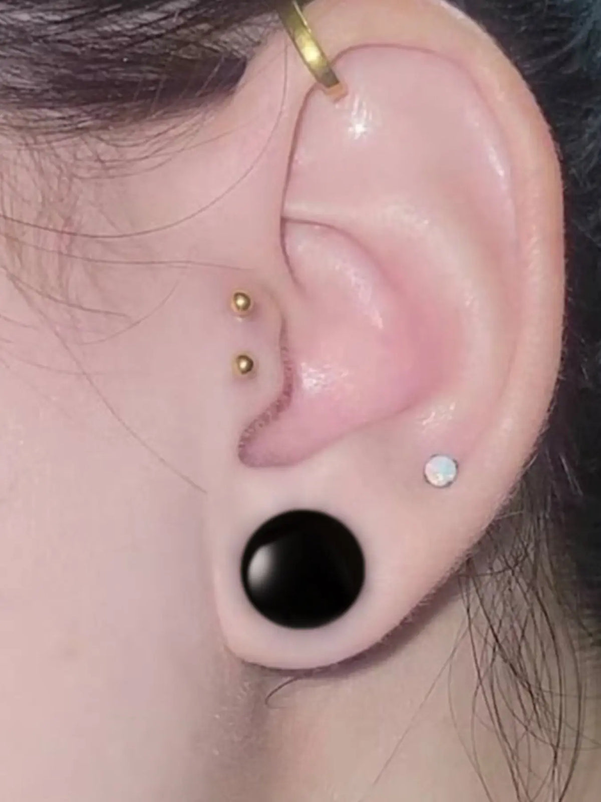 vanku Glass Ear Gauges Plugs Set (10/16/18pcs), Comfy Dead Stretching Plugs with Rubber Rings Ear Gauge Tunnels