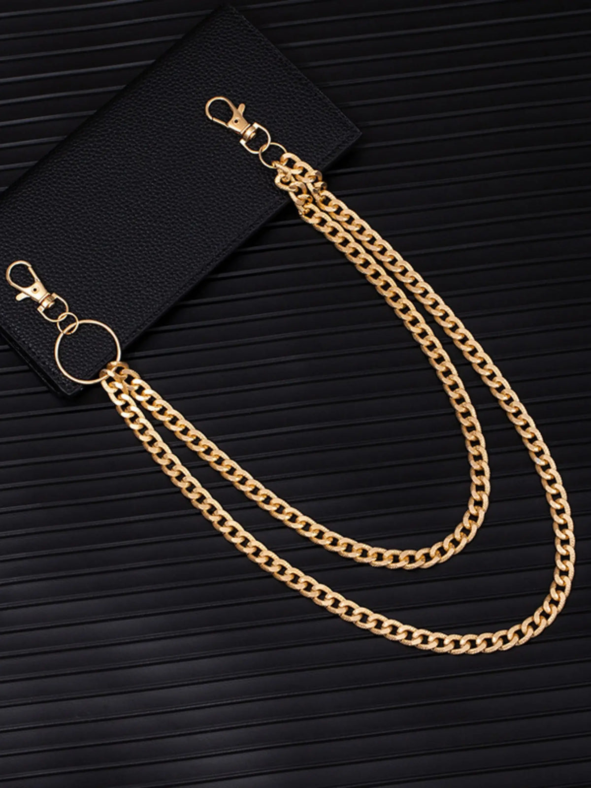 Men's Double Layer Pants Chain, Casual Pants Chain for Jeans Trousers, Pants Chain for Party, Daily Clothing Decor, Pants Chain for Gift, Adjustable Waist Chain, Waist Chain Accessory, Body Jewelry