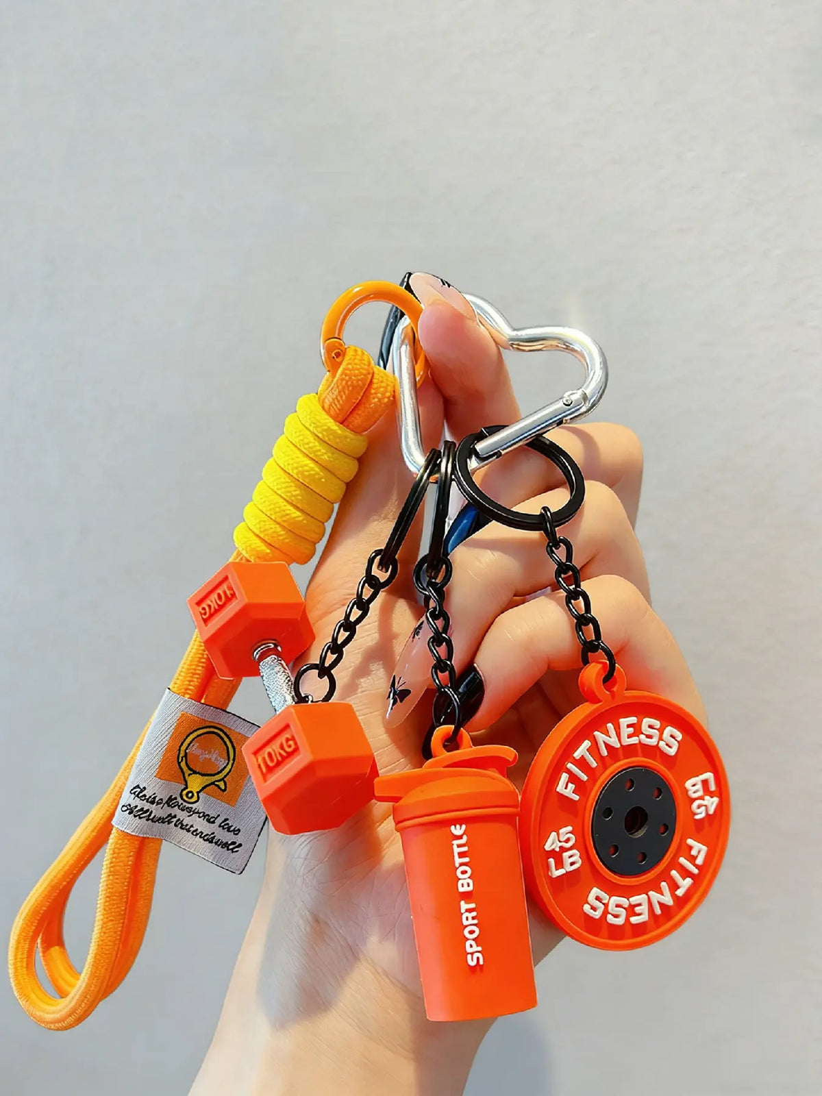 1 Piece Creative Versatile Barbell Decorative Hanging Keychain Lanyard for Bags and Keys, Key Accessories, Stylish Accessory for Everyday Use, Perfect Gift Idea
