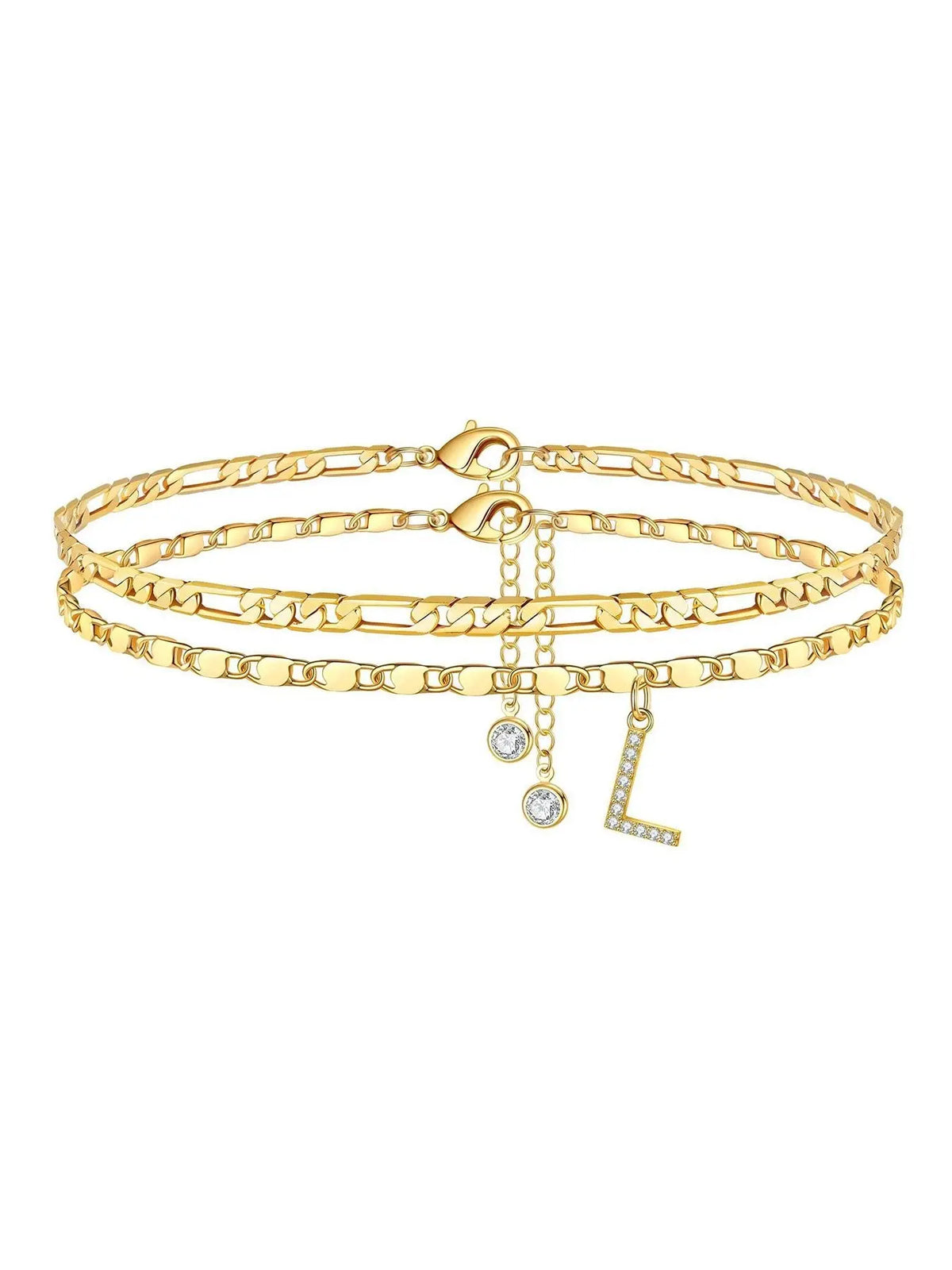 26 Letter Design Anklet, Fashionable Stainless Steel Anklet for Women & Girls, Trendy All-match & Exquisite Jewelry for Birthday Gift